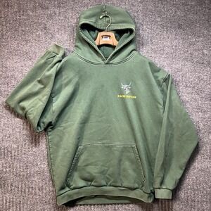 Zach Bryan Mens Large North America Europe Tour Hoodie Green Country Music Merch